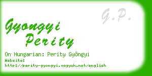 gyongyi perity business card